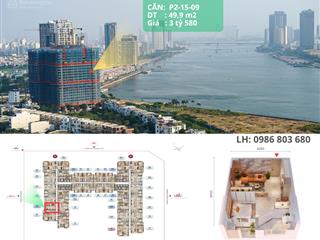 Căn 1pn+ peninsula 49,9 m2 tầng 15 view thoáng sông hàn  vịnh biển 3,58 tỷ
