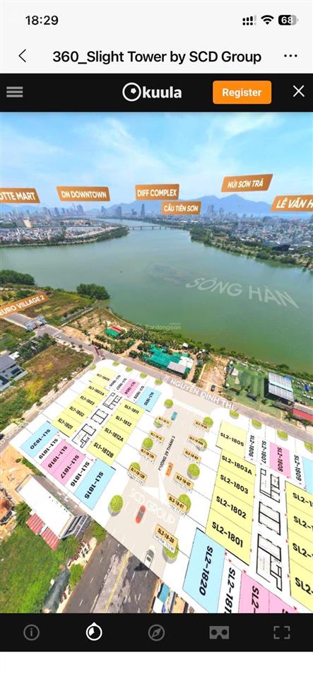 Căn hiếm 1pn+ toà slight view về sông hàn, khán đài pháo hoa tầng 20