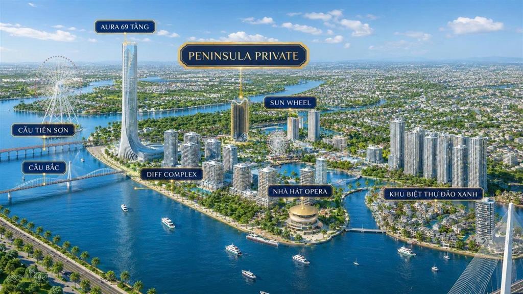 Peninsula private  chỉ từ 2,3 tỷ  cơ hội sở hữu tài sản vàng lõi hải châu sông hàn