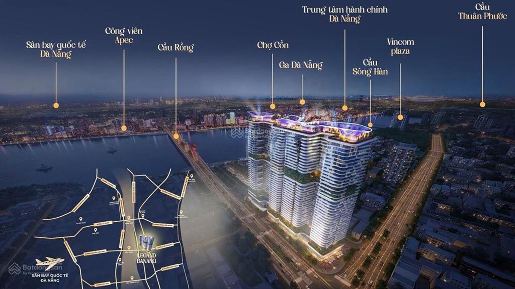 Hàng hiếm căn 1pn the legend city  view sông hàn  pháo hoa  biển mỹ khê 3in1