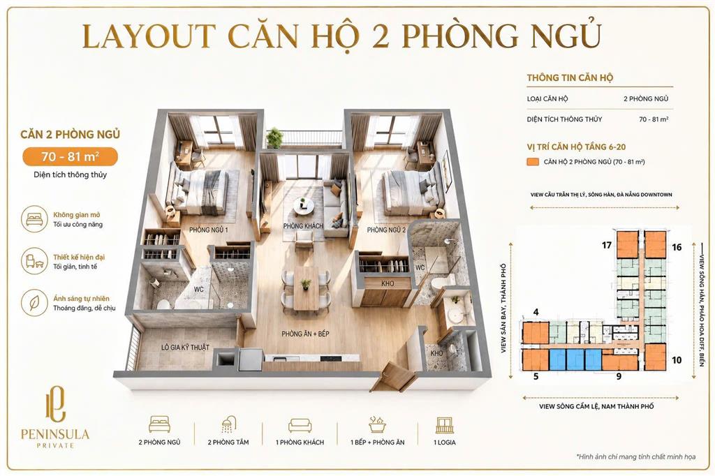 Ở căn hộ hạng sang hải châu  500m sông hàn, tòa nhà 69 tầng chỉ từ 65 triệu/m2. tại sao không?