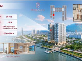 Căn 2pn tầng trung peninsula trục p2 view sông hàn giá 4,x tỷ
