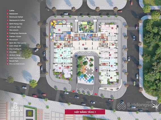 Chỉ 4,268 tỷ cho căn góc 2pn  77,6m2 peninsula (55tr/m2)