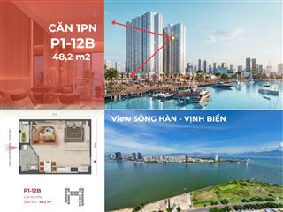 Peninsula căn 1pn  tầng cao 25 view đẹp sông hàn và vịnh biển chỉ 3,3 tỷ