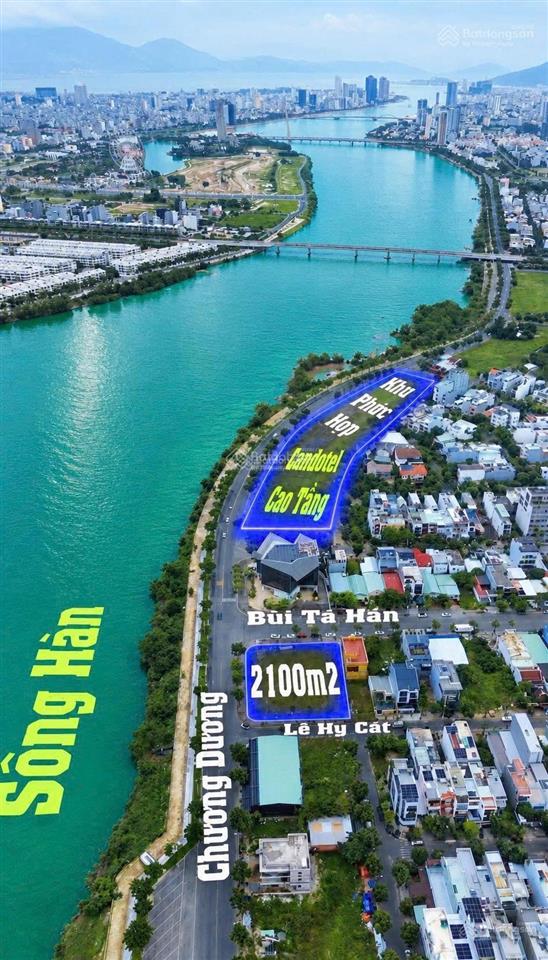 2100m2  lô 3 mặt tiền chương dương  lê hy cát  bùi tá hán cần bán