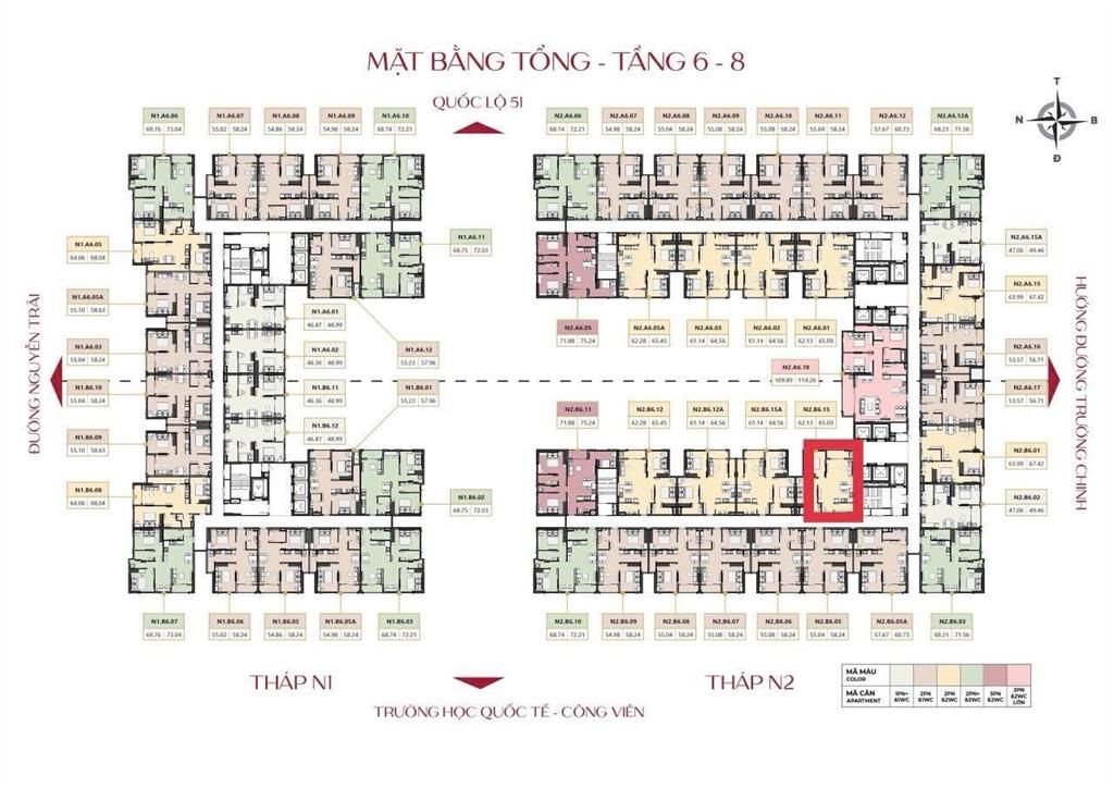 Căn hộ maison grand phú mỹ đường nguyễn trãi phường phú mỹ tphcm. 63m². 2 phòng ngủ 2 wc