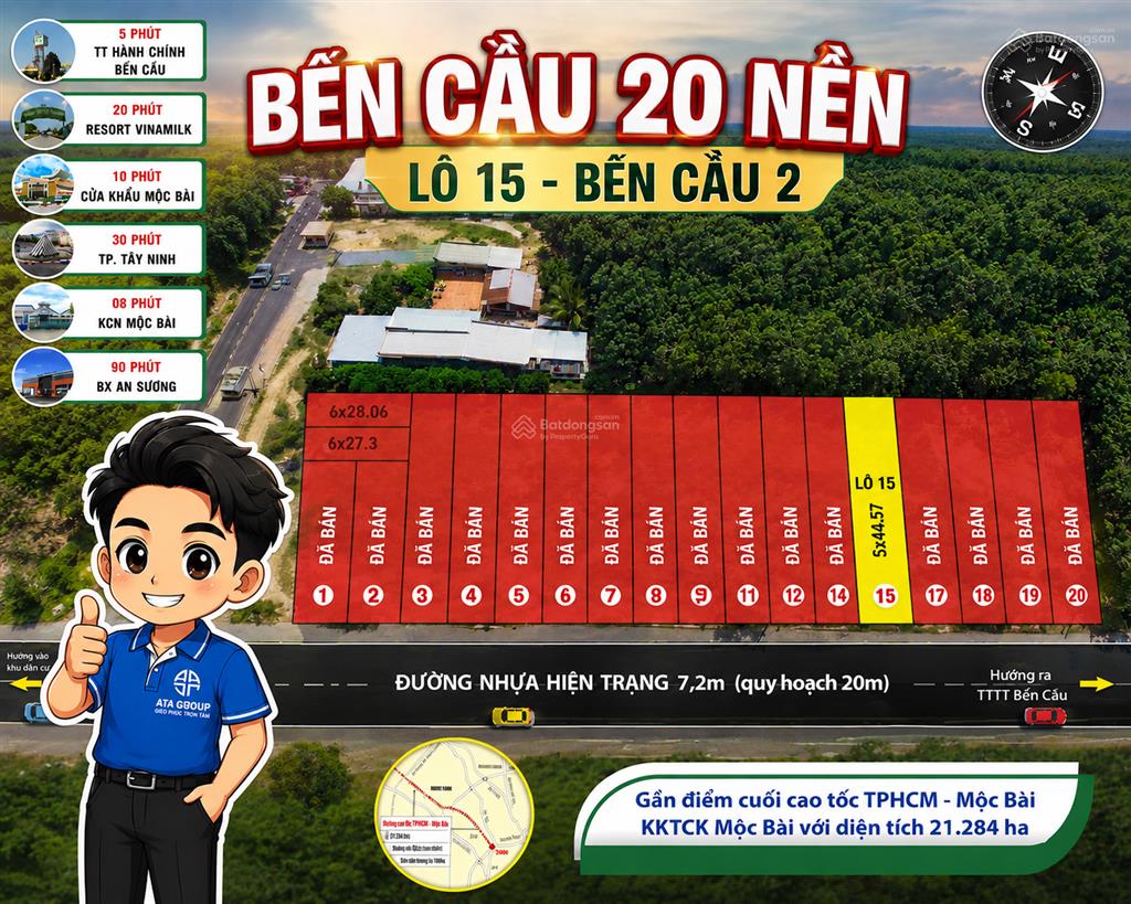 Đất nền bến cầu lô 15, 779 triệu