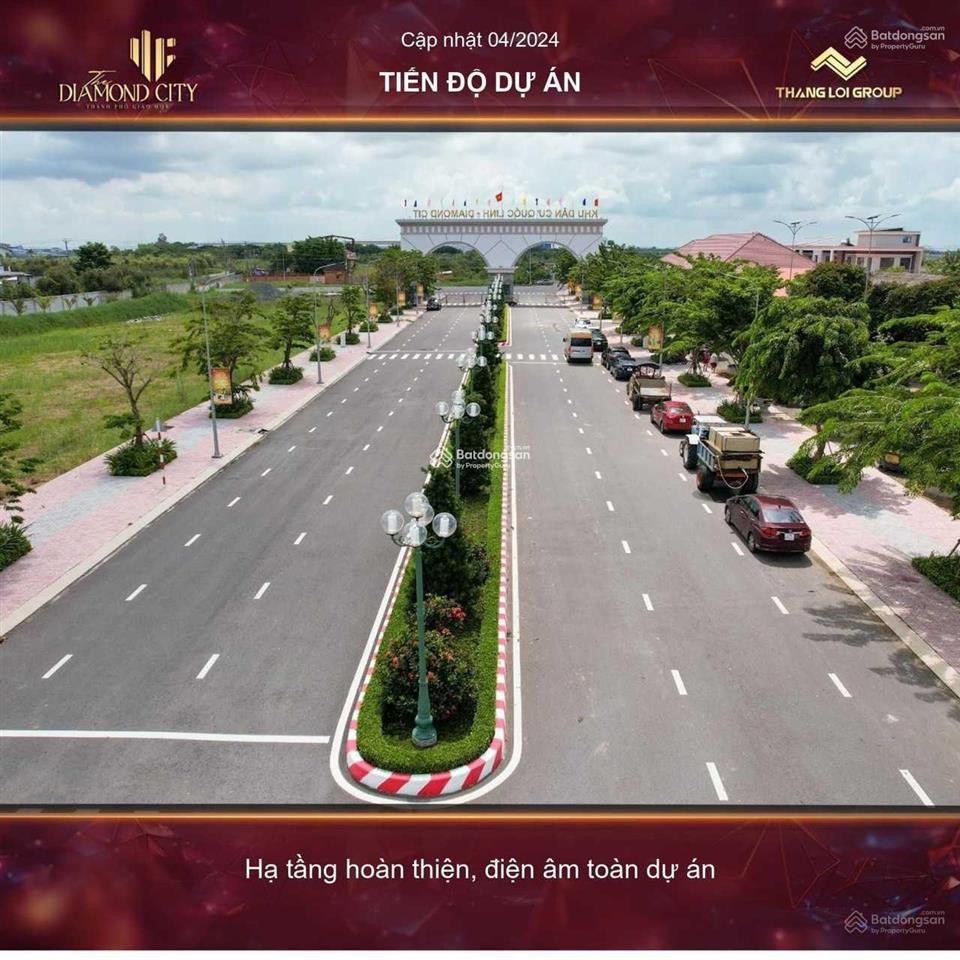 Chính chủ sang lỗ 300 triệu nền 90m2 tại dự án diamond city shr.  0384 452 ***