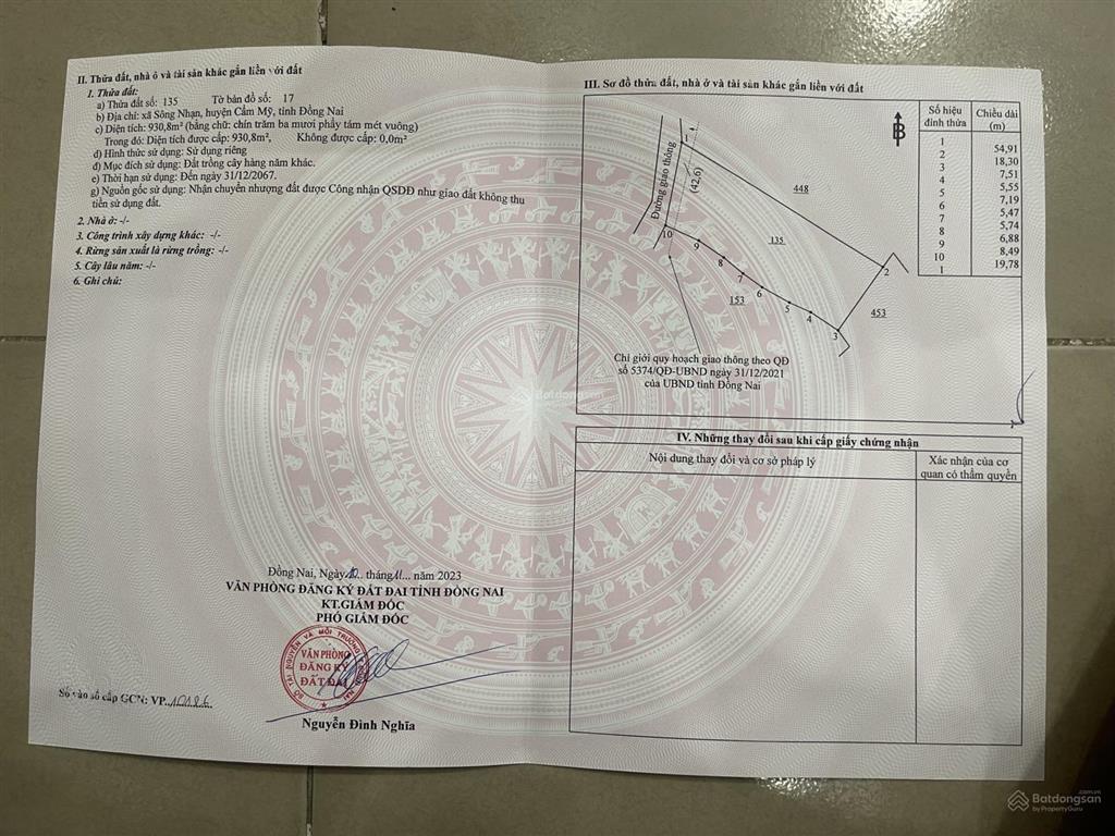 Bán đất sông nhạn cẩm mỹ, sau lưng chạm dừng chân long thành  dầu giây