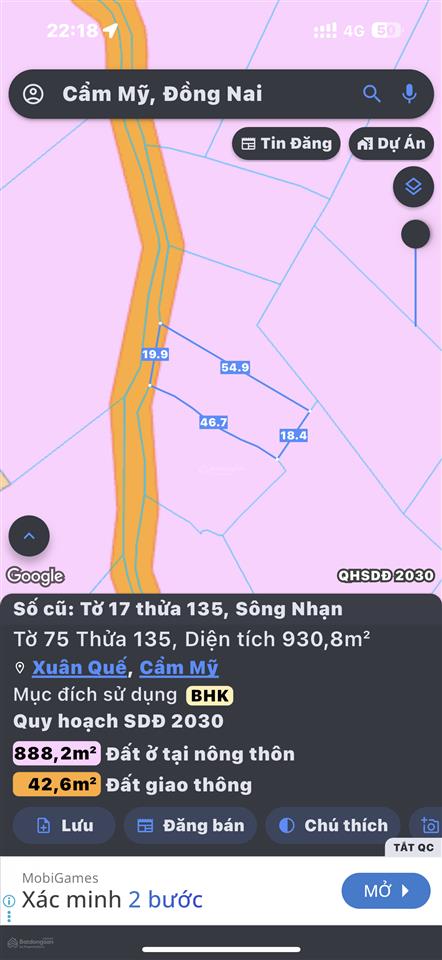 Bán đất sông nhạn cẩm mỹ, sau lưng chạm dừng chân long thành  dầu giây