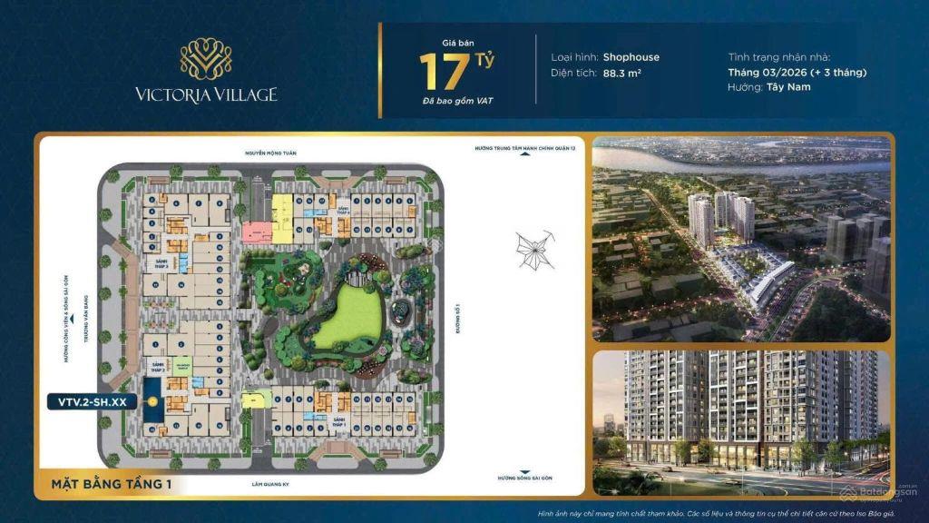 SHOPHOUSE VICTORIA VILLAGE THẠNH MỸ LỢI, MẶT TIỀN TRƯƠNG VĂN BANG