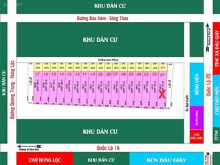 Đất nền trung tâm thị trấn dầu giây, giá chỉ từ 600 triệu/nền