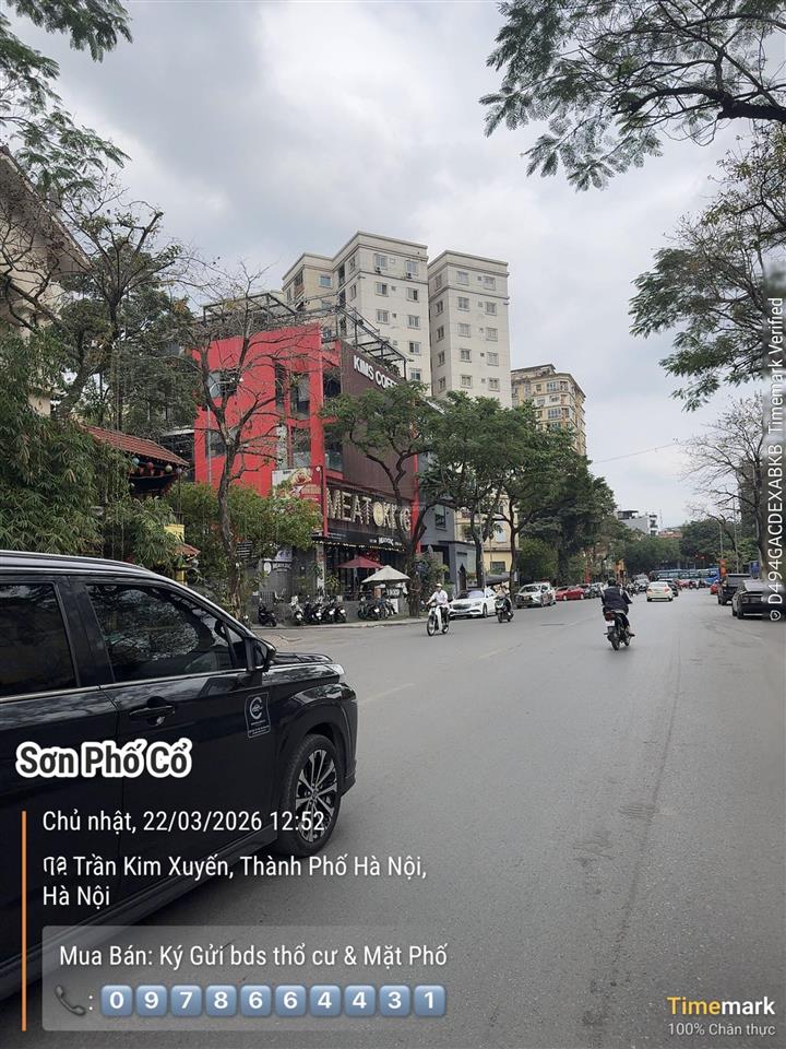 Mặt phố trần kim xuyến 155m  3 thoáng  trước vườn hoa  kinh doanh đỉnh cao