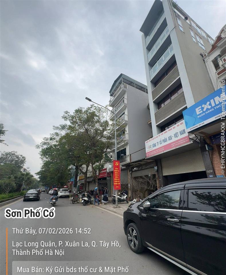 Mặt phố lạc long quân tây hồ  hơn 700tr/m2  dt 444m², mt 14m  siêu hiếm  2 thoáng trước sau