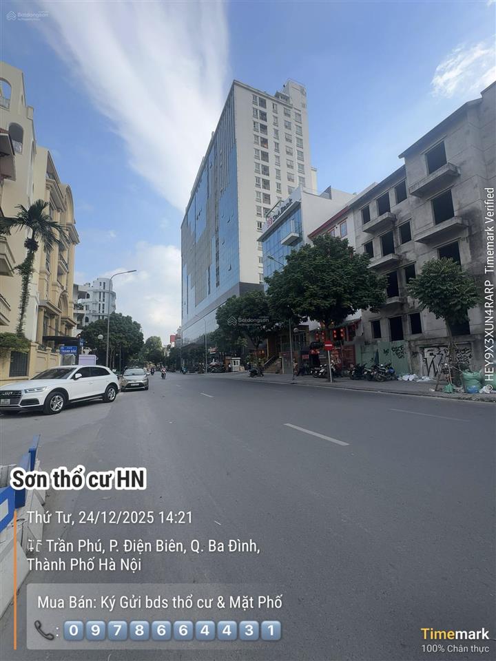 Nhỉnh 700tr/m  mặt phố trần phú  dt 505m  mt 16m  trung tâm ba đình  giá trị bậc nhất thủ đô