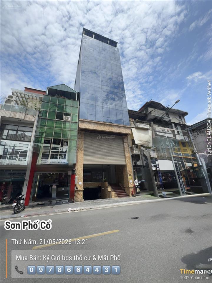 Mặt phố hai bà trưng  building 9 tầng + hầm  thông sàn