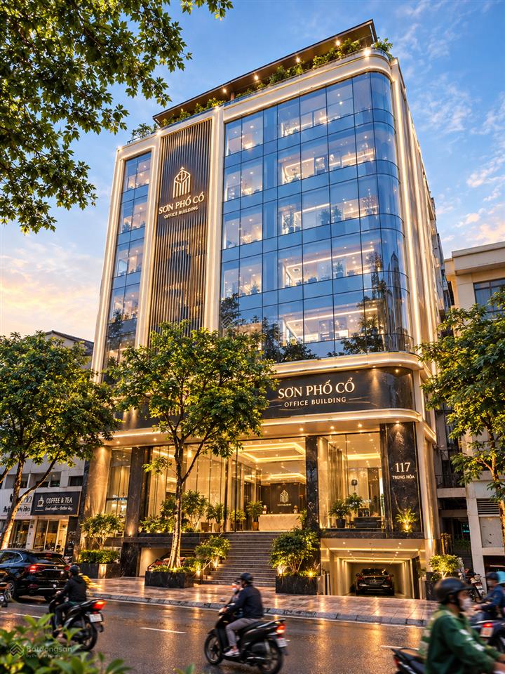 Mặt phố trung hoà  dt 400m2  mt 16m tòa building 9 tầng có hầm  lô góc 3 thoáng dòng tiền 550tr
