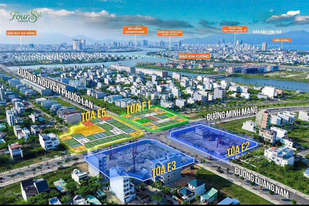 Bán căn hộ sân vườn 3pn, dt 123m2 tại fours tower, minh mạng, ngũ hành sơn, đà nẵng, giá 4,6 tỷ/căn