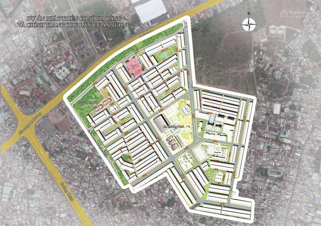 Cơ hội đầu tư theo tuyến ga metro dưới 2 tỷ. lô đất 80m2 gần chợ an sương, đường 8m + vỉa hè. shr