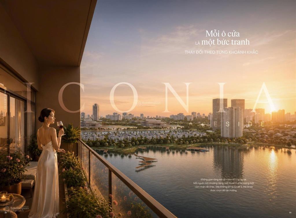 Căn 2pn tầng cao giá tốt  view nội khu iconia lakeside  54 tố hữu