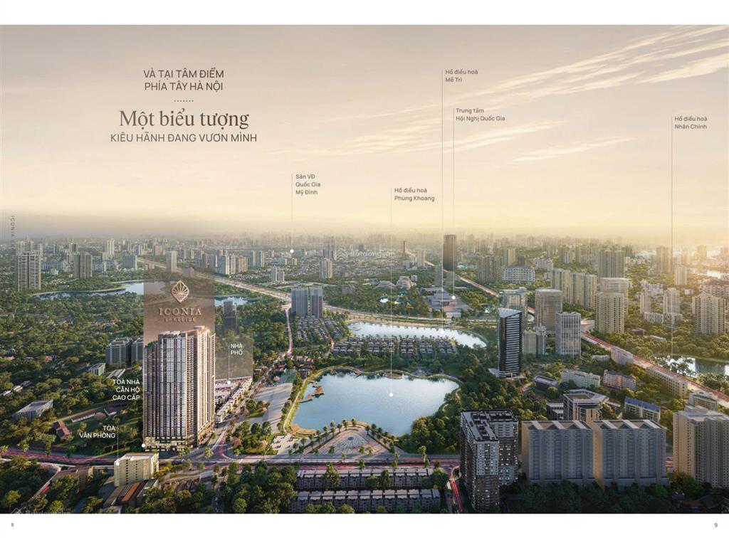Căn 2pn tầng cao giá tốt  view nội khu iconia lakeside  54 tố hữu