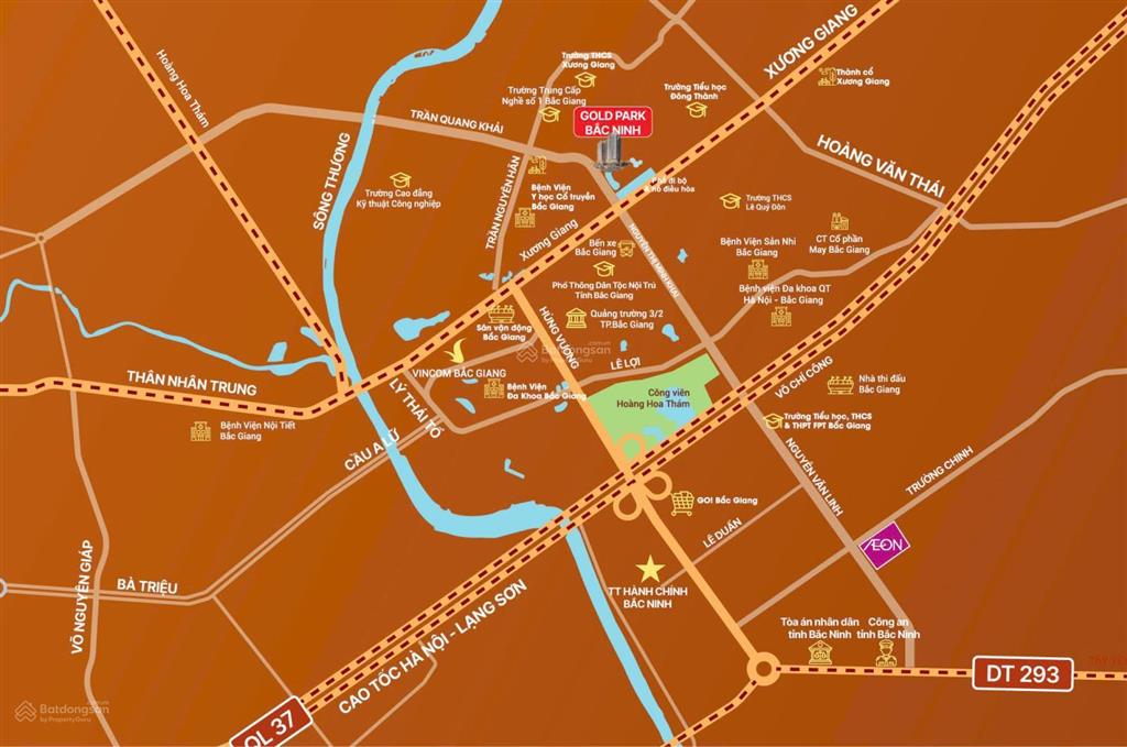 Bán cc gold park, trần quang khải, bắc giang, 50,2 triệu / m2, 60,5m2 với view đẹp