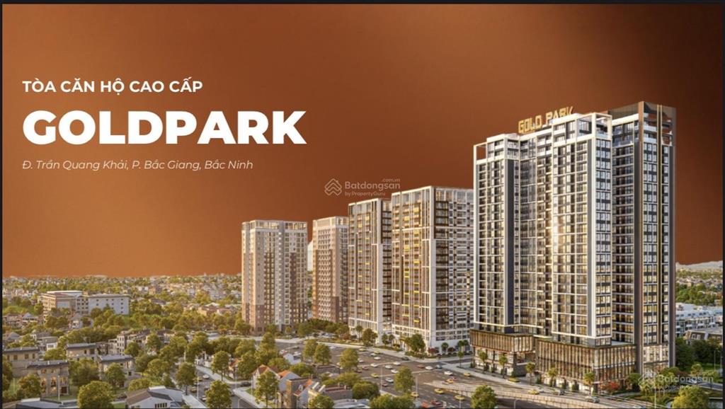 Bán cc gold park, trần quang khải, bắc giang, 50,2 triệu / m2, 60,5m2 với view đẹp