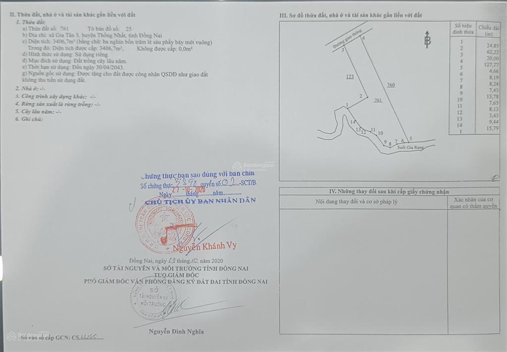 Bán đất 3406m2 tại chu văn an, gia tân 3, thống nhất, đồng nai, giá 6 tỷ vnd