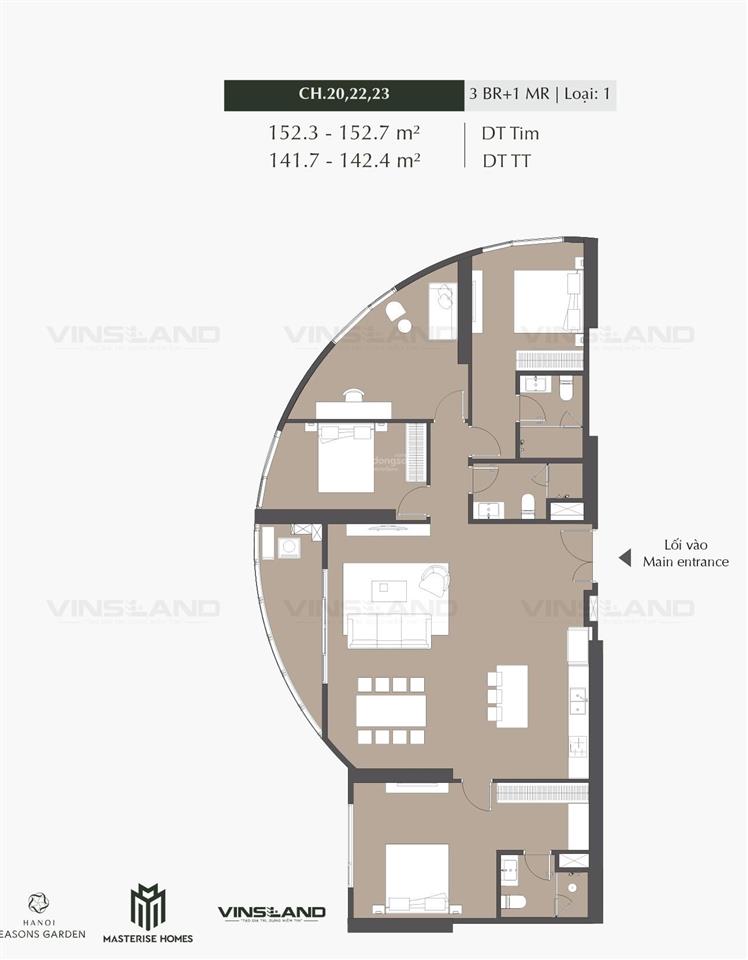 4pn trục 23 view panorama kính cong đẳng cấp nhất dự án  ôm trọn view thành phố thanh xuân