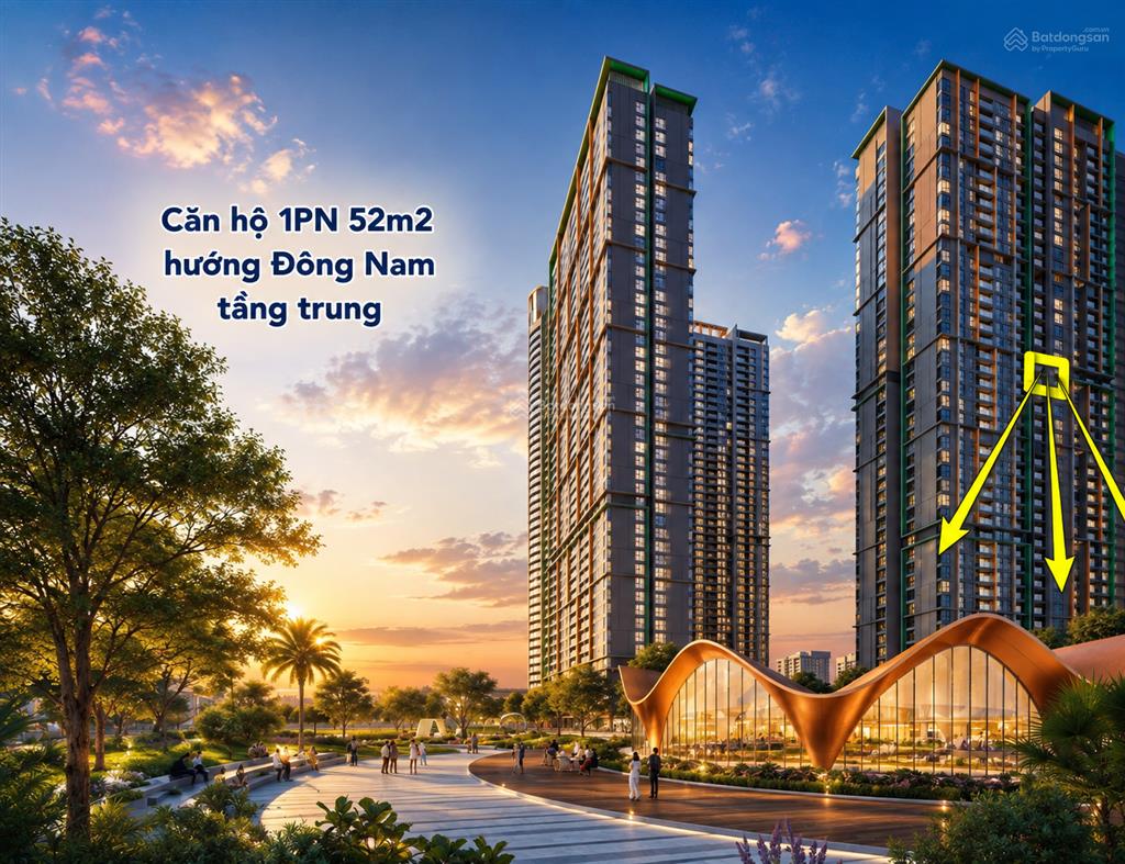 1pn tầng trung  đông nam, view nội khu yên tĩnh | phù hợp mua ở cho vợ chồng trẻ, gđ 1  2 con