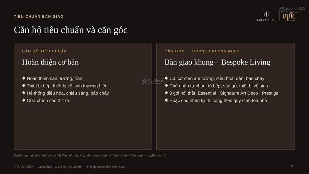 Mở bán căn 4pn dự án tara maison  sở hữu thang máy riêng, 2 slot ô tô