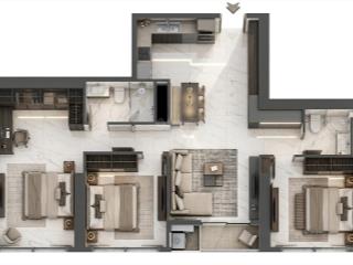 Căn 3pn view thoáng, cửa đông nam giá tốt nhất tại sun feliza suites chỉ 13,7 tỷ vnd, 100m2
