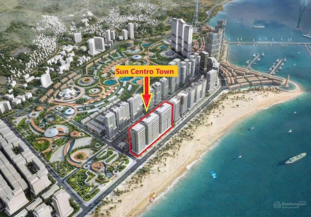 Căn studio giá tốt, view nhìn chéo biển tại sun centro town, chỉ 1,4 tỷ, 30.2m²