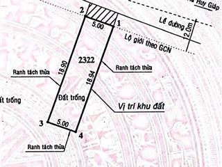 Bán đất mặt tiền thanh xuân 43 q12  cách hà huy giáp 300m full tc