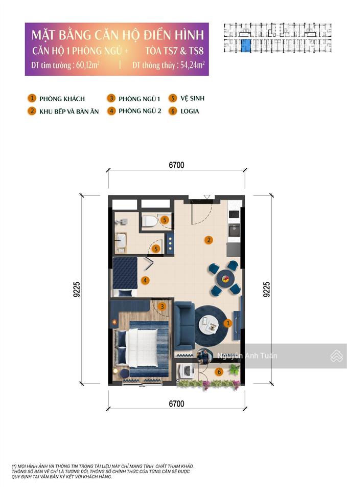 Bán căn 1pn view trực diện biển siêu đẹp, căn nội bộ giá tốt nhất, tầng đẹp nhất, 50m2  3.3 tỷ