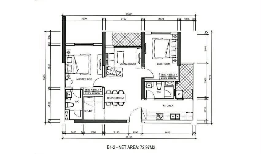 Bán căn hộ chung cư tòa the zen residence kđt gamuda gardens , phường hoàng mai, tp hà nội.