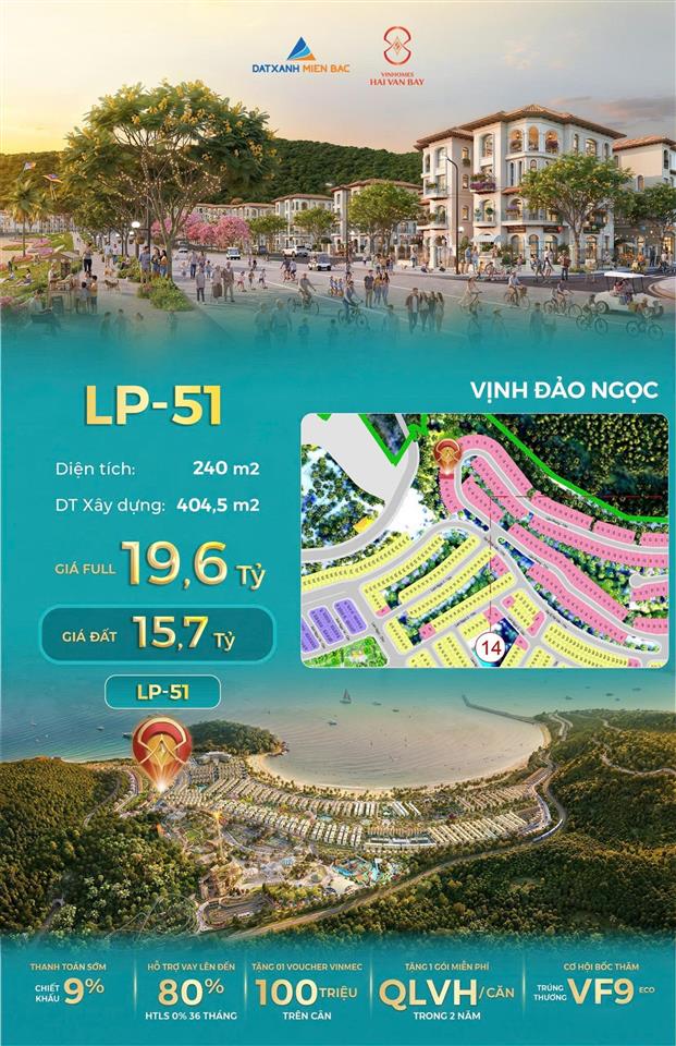 Độc quyền quỹ căn đơn lập, kề biển, thuộc phân khu đảo ngọc, vinhomes hải vân bay