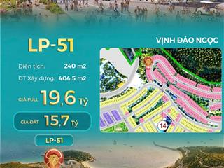 Độc quyền quỹ căn đơn lập, kề biển, thuộc phân khu đảo ngọc, vinhomes hải vân bay