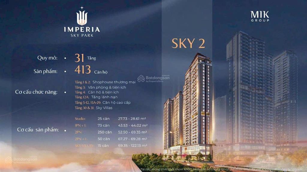 Độc quyền đợt 1 căn hộ mperia sky park ngay mặt đại lộ thăng long và vành đai 3.5