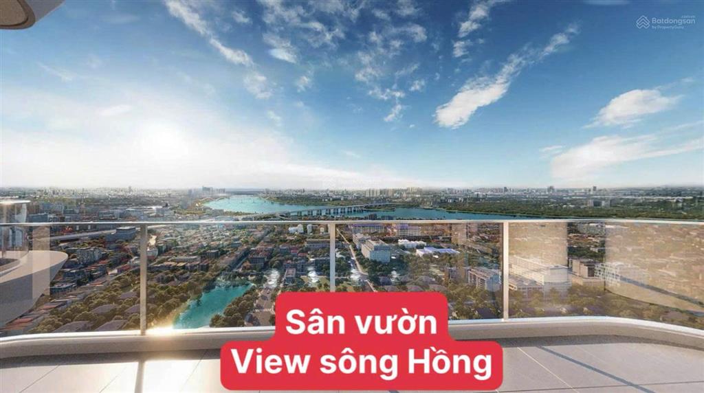 Căn ngoại giao góc 3pn 103m2 sân vườn 2 mặt thoáng view sông hồng siêu đẹp