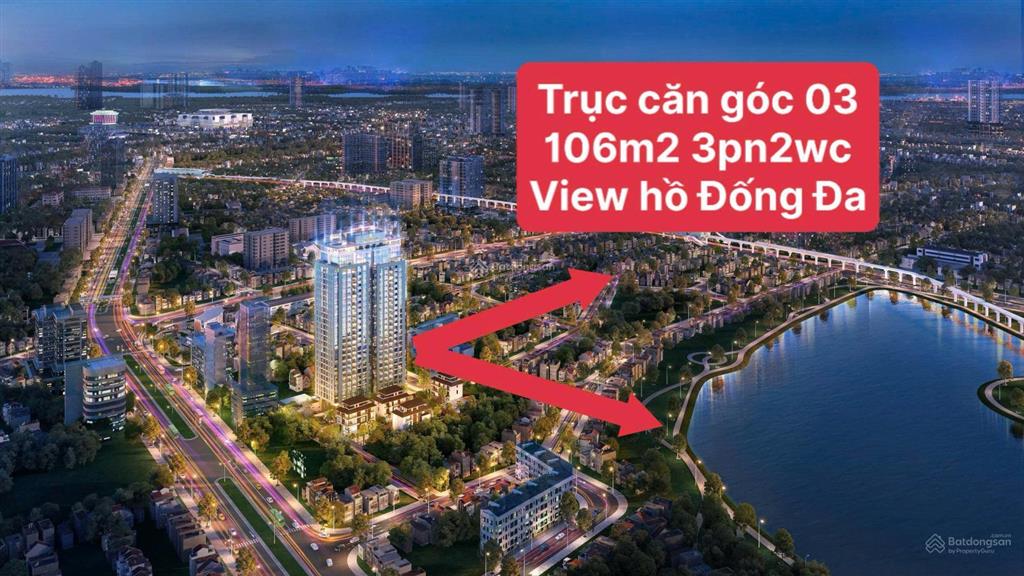 Hàng hiếm căn góc 3pn 106m² the nelson 29 láng hạ. trục 03 hoa hậu tầng trung view hồ hoàng cầu