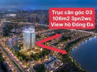 Bán gấp căn góc 3pn 106m2 the nelson 29 láng hạ. trục 03 hoa hậu tầng trung view hồ hoàng cầu