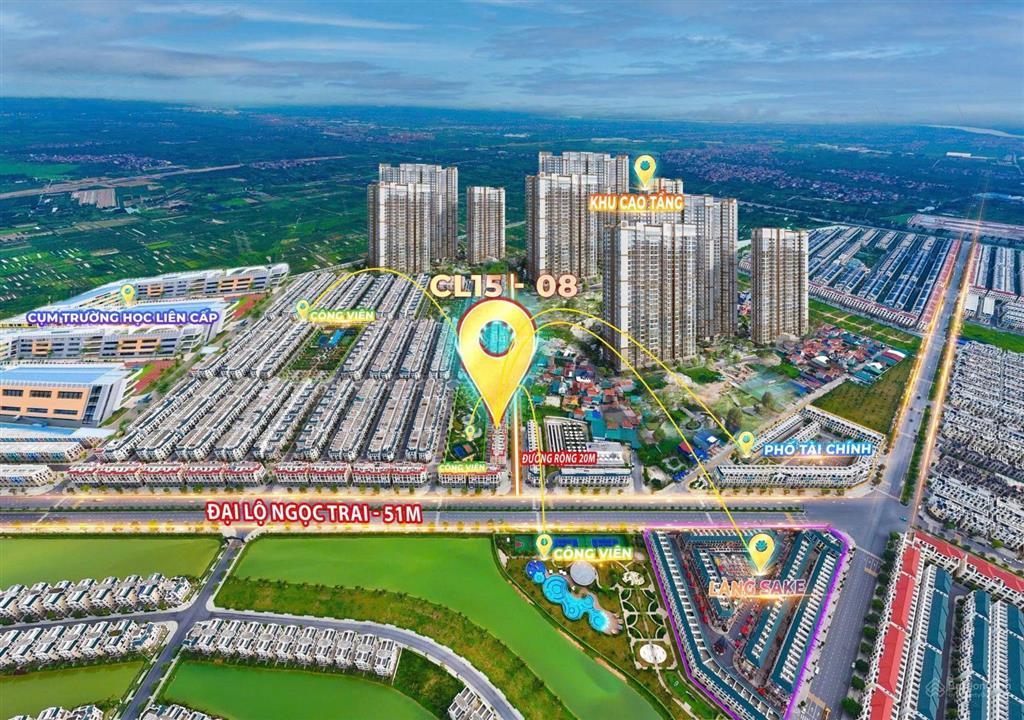 Shophouse cl15 đối diện 30 tòa chung cư mik 157.5m2 giá chỉ 22 tỷ