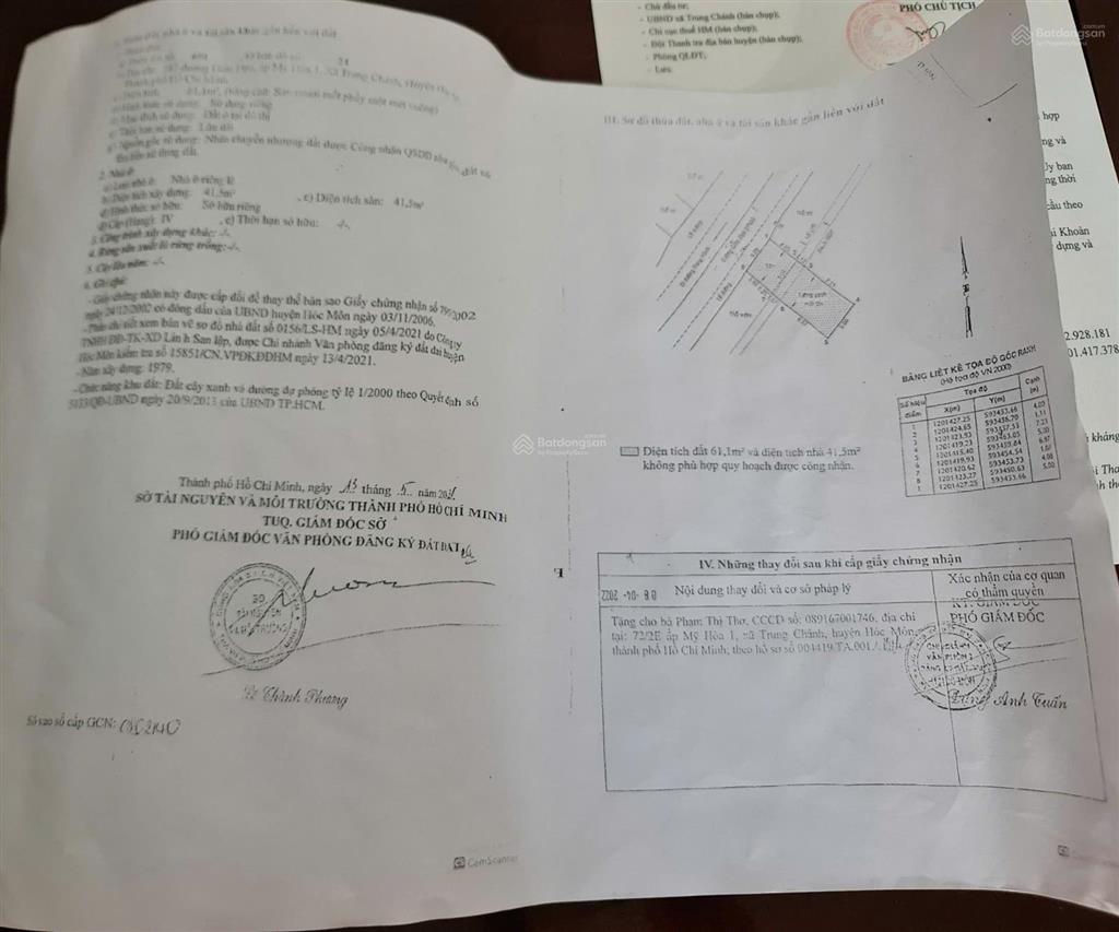 Bán nhà 3 lầu mới xây xong, mặt tiền đường thông 75m2 tại hóc môn