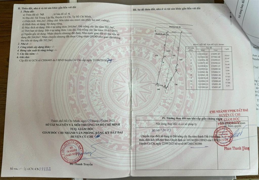 Bán đất nền full thổ cư shr 466,2m2 sát bên hông trường tiểu học trung lập hạ củ chi