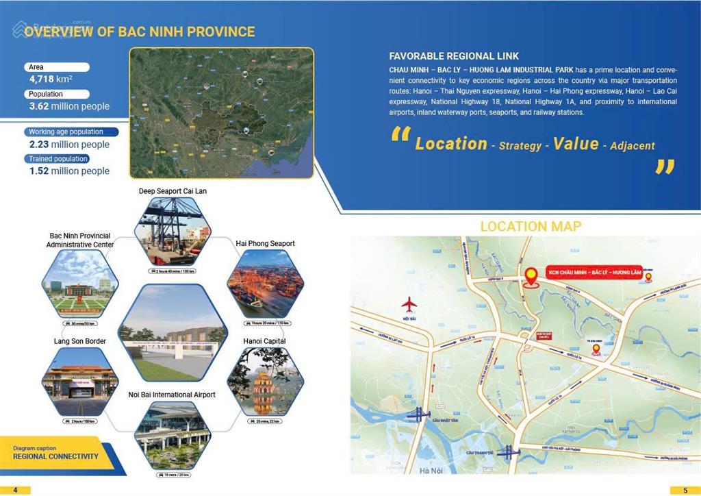 Lô 5000m² khu công nghiệp châu minh bắc lý hương lâm tỉnh bắc ninh mới