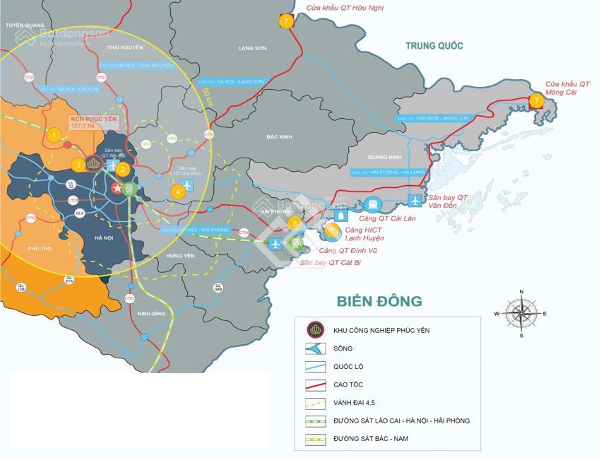 Hàng hiếm lô 2000m2 tại kcn phúc yên sát sân bay nội bài