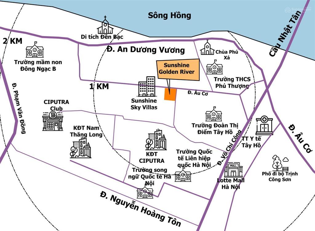 Bán căn hộ 2 ngủ view sông hồng đẹp chung cư sunshine golden river tây hồ  dt 124m2 giá 16 tỷ