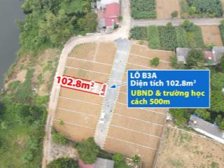 Duy nhất! lô view hồ 102,8m2 giá chỉ 18tr/m2 cách hồ đồng mô 500m, gần trường lục quân sơn tây