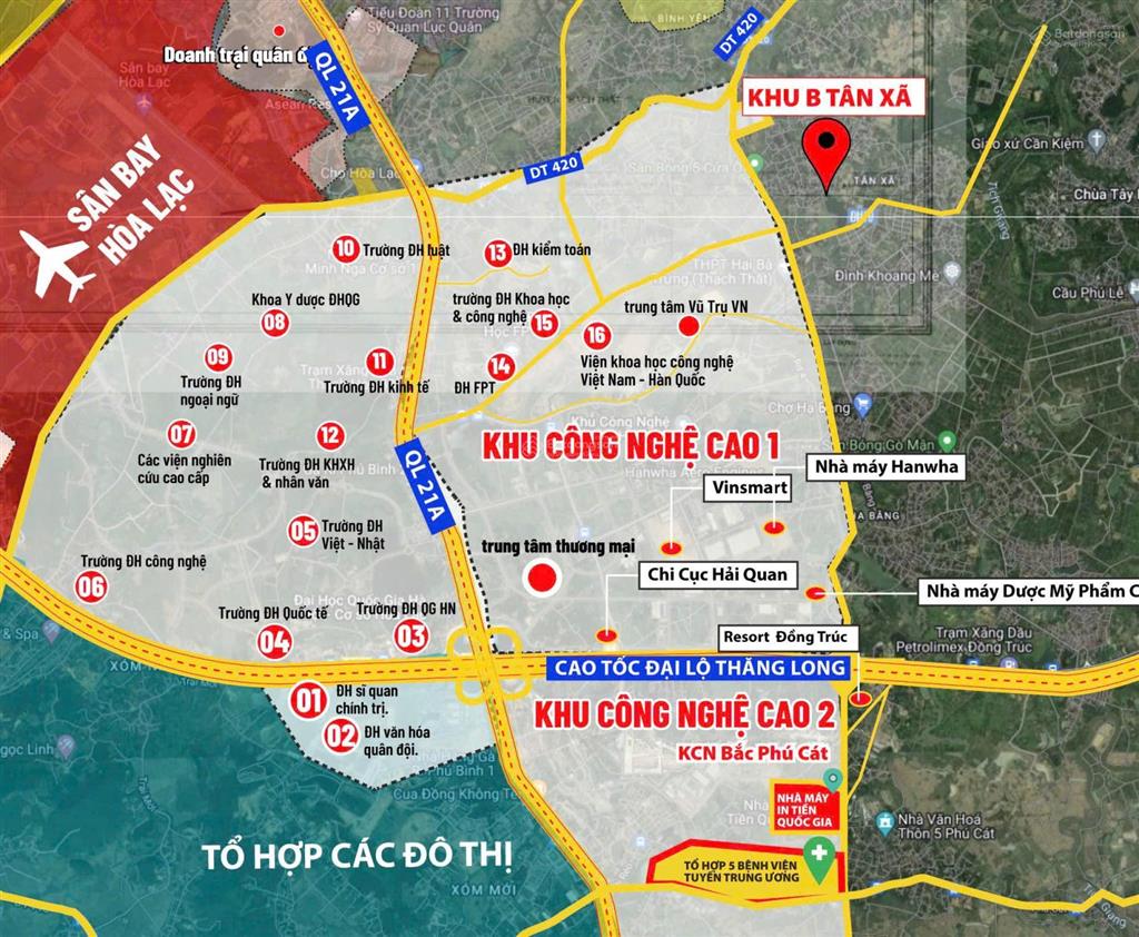 Bán lô đất 100m2 trung tâm hoà lạc, gần sát đại học fpt, học viện tài chính. xây cho thuê được luôn